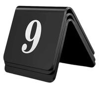 Dining table number plate, Acrylic Tent Table Numbers Double Sided Stackable For Restaurant Wedding 1-90 Black Clear(Noir,81-90)