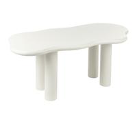 Beliani Dining Table ONDLE Off-White 94 cm 188 cm, White