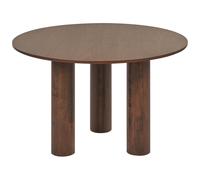 Beliani Dining Table Orin Dark Ash Wood 120 Cm 120 Cm, Brown