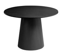 Beliani Dining Table Oyen Black 120 Cm 120 Cm