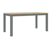 vidaXL Dining Table Dining Room Kitchen Dinner Table Grey Solid Wood Pine