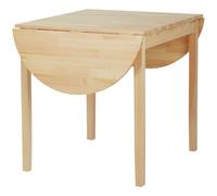 Dining Table Pinewood Natural Finish 140x70x75cm Expandable Drop Leaf seats 4-6