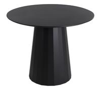 Beliani Dining Table PLATO Black 100 cm 100 cm Metal, Black