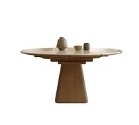 Dining Table Retractable Rock Slab Dining Table Wooden Folding Modern Simple Square And Round Dual-purpose Dining Room Table(120cm)