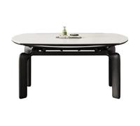 Dining Table Rock Plate Dining Table Home Round Modern Simple Dual-use Folding Dining Room Table(120cm)