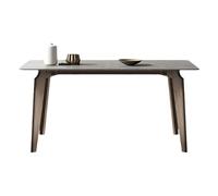 Dining Table Rock Plate Dining Table Solid Wood Nordic Modern Simple Small Apartment Dining Room Table(160x80x75cm)
