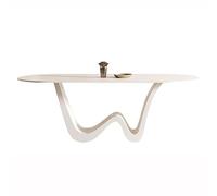 Dining Table Rock Plate Dining Table White Simple Home Small Apartment Modern Rectangular Dining Table Dining Room Table(140x80x75cm)