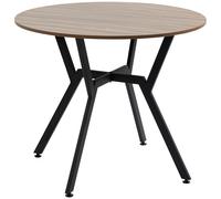 HOMCOM Small Kitchen Table with Black Steel Legs Dining Desk for Living Room | TJ Hughes