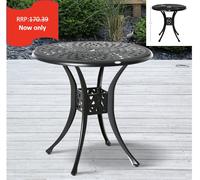 Outsunny Garden Dining Table - Black | TJ Hughes