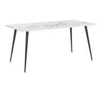 Dining Table SANTIAGO White Marble 160 cm 80 cm