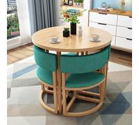 Dining Table Set - 5-Piece Wooden Table with Faux Marble Top & Upholstered Chairs for Dining Room or Conference Use