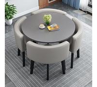 Dining Table Set 80cm Round Reception Table with Chairs Simple Coffee Table and Chairs for Conference Room Hotel Balcony Café Meeting RoomModern & Stylish Design