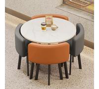 Dining Table Set for 4 One Table & Four Chairs Stylish Kitchen Dining Table & Bench Set for Small Spaces Modern Dining Room Furniture A20