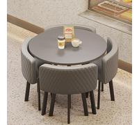 Dining Table Set for 4 - Space-Saving Modern Kitchen Table with Bench and Chairs - Ideal for Small Spaces, Apartments, and Dining Rooms - Stylish & Functional Furniture