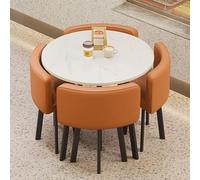 Dining Table Set for 4 - Space-Saving Modern Kitchen Table with Bench and Chairs - Ideal for Small Spaces, Apartments, and Dining Rooms - Stylish & Functional Furniture