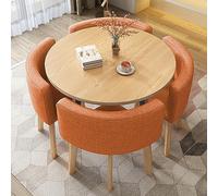 Dining Table Set with 4 Chairs - Modern Wooden Conference and Kitchen Table for Living and Dining Room