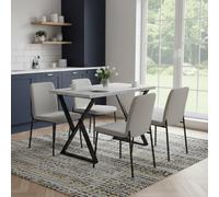 Dining Table Shefa Line Chicago 100 White Craft Oak