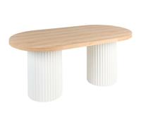 Dining Table SHERIDAN Light Brown/ White 180 cm 90 cm