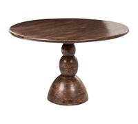 Dining Table SILVON Dark Brown 120 cm 120 cm Mango Wood