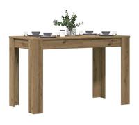 Dining Table Smoked Oak 120x60x76cm Engineered Wood Minimalist Bistro forKitchen