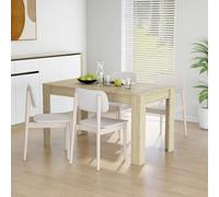 Dining Table Smoked Oak 140x74.5x76 cm Engineered Wood Sturdy Modern For Kitchen