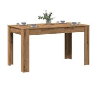 Dining Table Smoked Oak 140x74.5x76cm Engineered Wood Rustic Modern SturdyFinish