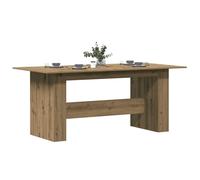 Dining Table Smoked Oak 180x90x76 cm Engineered Wood Minimalist Kitchen Bistro