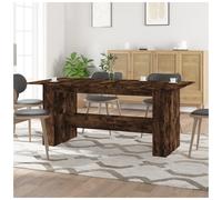 Dining Table Smoked Oak 180x90x76 cm Engineered Wood Modern FarmhouseDurableTop