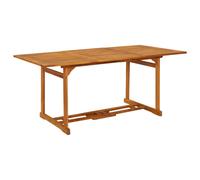 Dining Table Solid Acacia 180x90cm Natural Oil Finish Outdoor Parasol 5cm Rustic