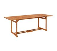 Dining Table Solid Acacia Wood 220x90x75 cm Natural Rustic Outdoor Patio Garden