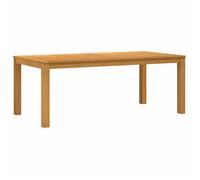 Dining Table Solid Oak 200x100x75cm Natural Rectangular Modern Square Legs Style