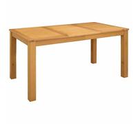Dining Table Solid Oak Rectangular 150x85x75 cm Natural Wood Modern for Kitchen