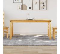 Dining Table Solid Pine Honey 160x80x75 cm Scandi Finish Large Family