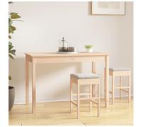 Dining Table Solid Pine Natural 110x55x75 cm Solid Wood Rustic Minimalist Bistro