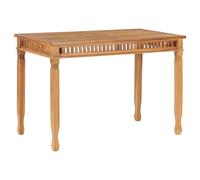 Dining Table Solid Teak 110x65x80cm Natural Hardwood Outdoor Patio Weatherproof