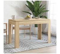 Dining Table Sonoma Oak 120x60x76 cm Engineered Wood Minimalist Kitchen Compact