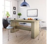 Dining Table Sonoma Oak 180x90x76 cm Engineered Wood for 6 Seats.