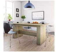 Dining Table Sonoma Oak 180x90x76 cm Engineered Wood Modern Kitchen Table Solid