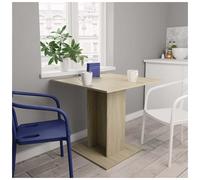 Dining Table Sonoma Oak 80x80x75cm Engineered Wood Square Minimalist Compact Top