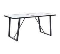 Dining Table Tempered Glass Dining Room Tables White/Black Multi Sizes vidaXL