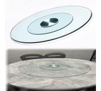 Dining Table Turntable Lazy Susan, Tempered Glass Turntable, 20in/24in/27in/31in/35in/39in Home Tabletop Display Rotating Tray, Large Transparent 360° Swivel Plate Serving Tray (Size : 90cm/35
