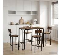 Dining Table U-Shaped Leg 100 x 50 x 75 cm Brown Engineered Wood Smoked Oak