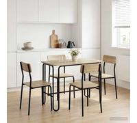 Dining Table U-Shaped Leg 100 x 50 x 75 cm Brown Engineered Wood Sonoma Oak