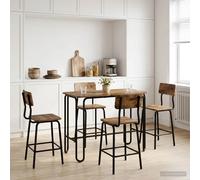 Dining Table U-Shaped Leg Indoor 100 x 50 x 75 cm Brown Engineered Wood