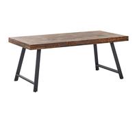 Dining Table WARTON Dark Brown 180 cm 90 cm Pine Wood