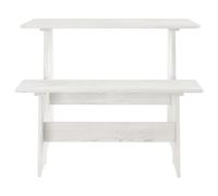 Vidaxl Dining Table With Bench White Solid Pinewood, White