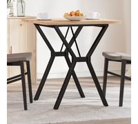 Dining Table Y-Frame 70 x 70 x 75.5 cm Brown Solid Wood Pine Steel