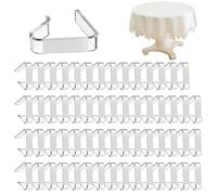 Dining Tablecloth Clip 60 x Clear Dining Tablecloth Clip Windproof Indoor Outdoor Event Banquet Table Cloth Safe Clip for Friends, Relatives