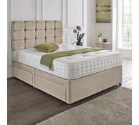 Dining Tables Rio Matching Headboard Divan Set, 2 Drawer On Same Side With Sprung 1500 Comfort Mattress - Double