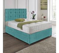 Dining Tables Rio Matching Headboard Divan Set, 2 Drawer On Same Side With Sprung 1500 Comfort Mattress - Double